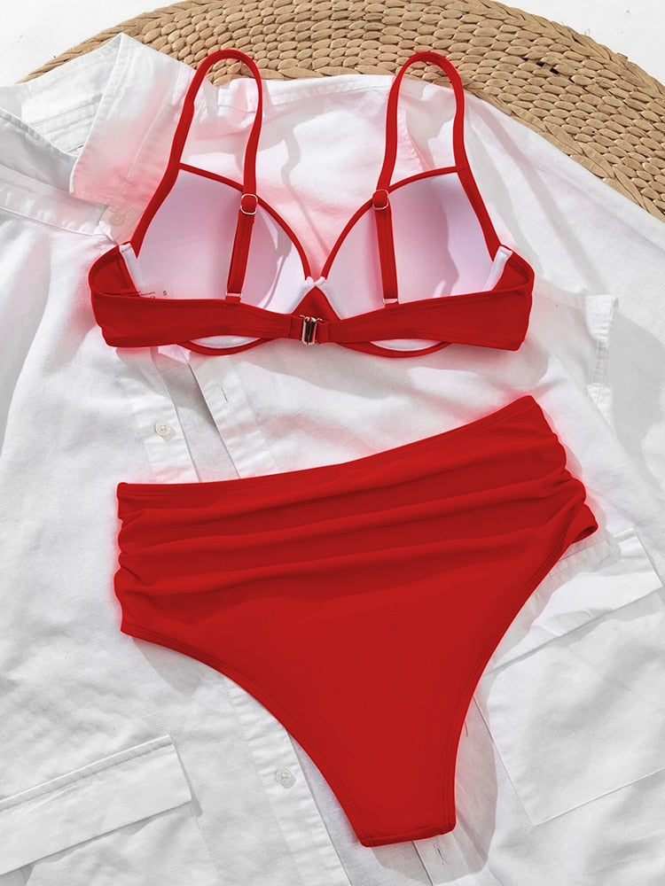 Vintage High Waist Bikini Set