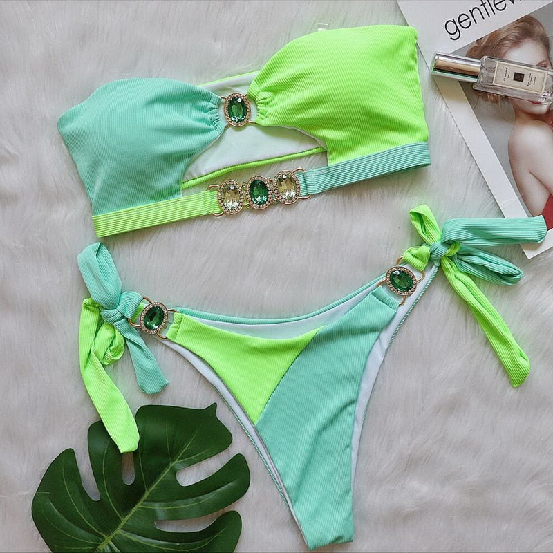 Athens Rhinestone Bikini Set